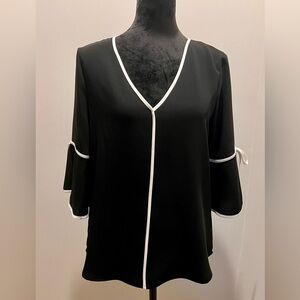 Calvin Klein Black Top with White Accents